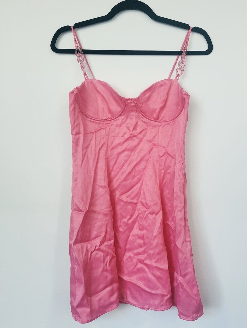 ZARA Pink Satin Slip Dress